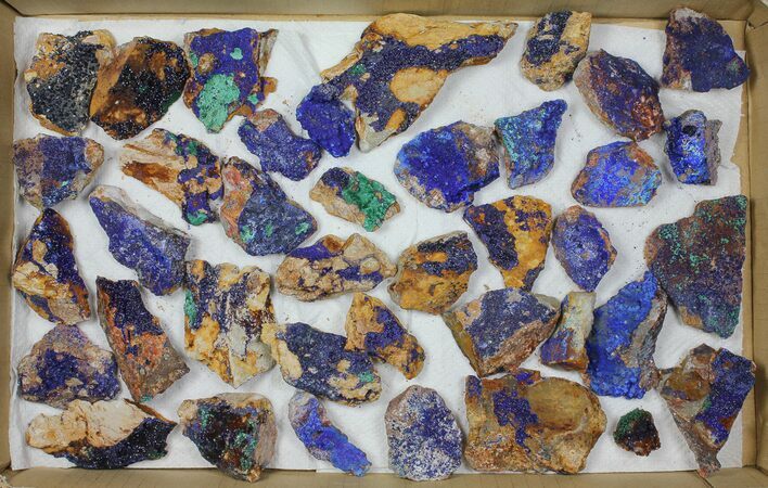Lot: Azurite & Malachite Clusters - Pieces #103623